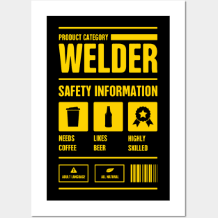 Welder Safety Information | Welding Gift Posters and Art